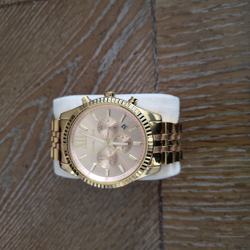Michael Kors rose gold & gold watch